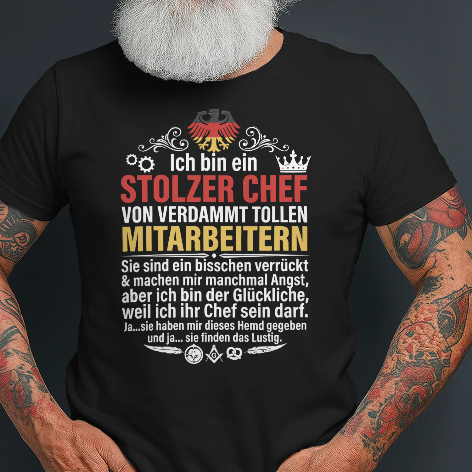 Ich Bin EIN Stolzer Chef Tolle Mitarbeiter Lustig Buro Humor T-shirt