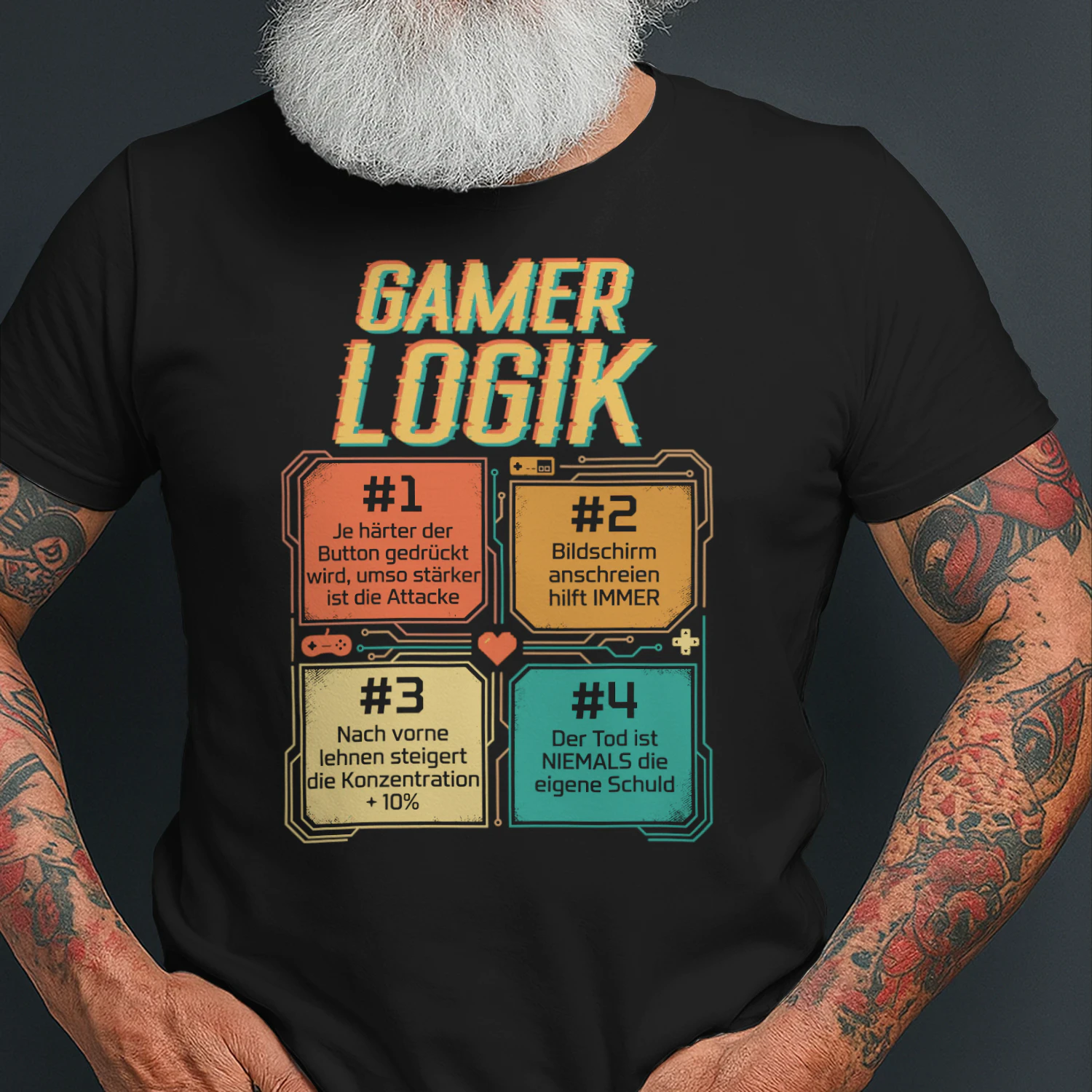 Gamer Logik Computer PC Controller Gamer Jungen Zocker T-shirt