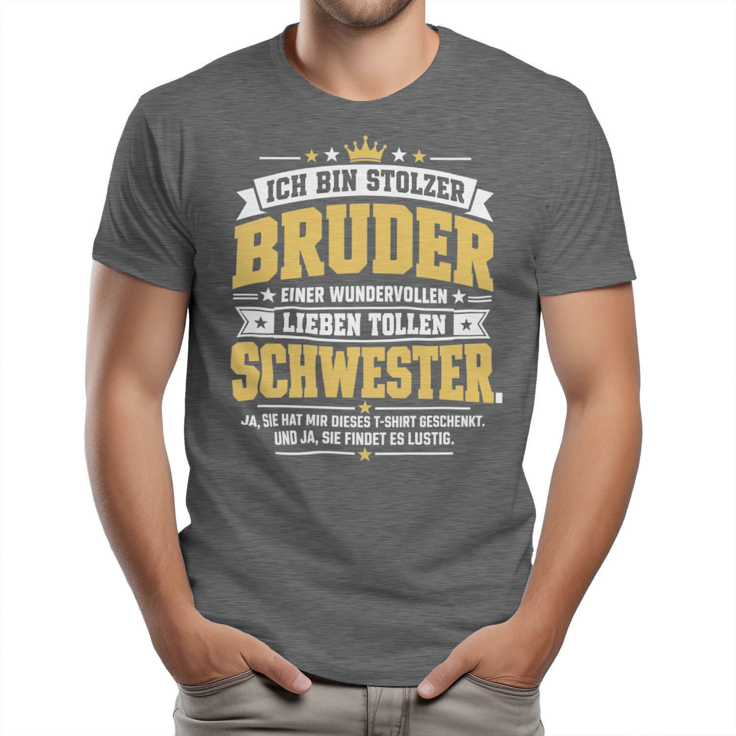 Ich Bin Stolzer Bruder Wunderbare Schwester Familie Humor T-shirt