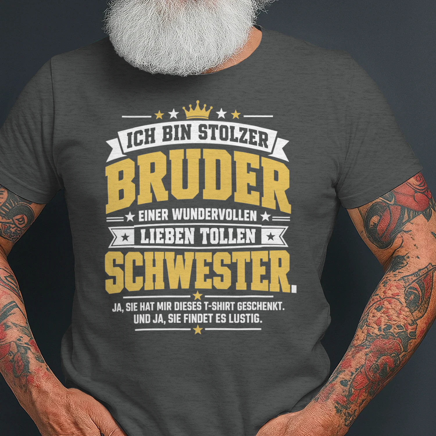 Ich Bin Stolzer Bruder Wunderbare Schwester Familie Humor T-shirt