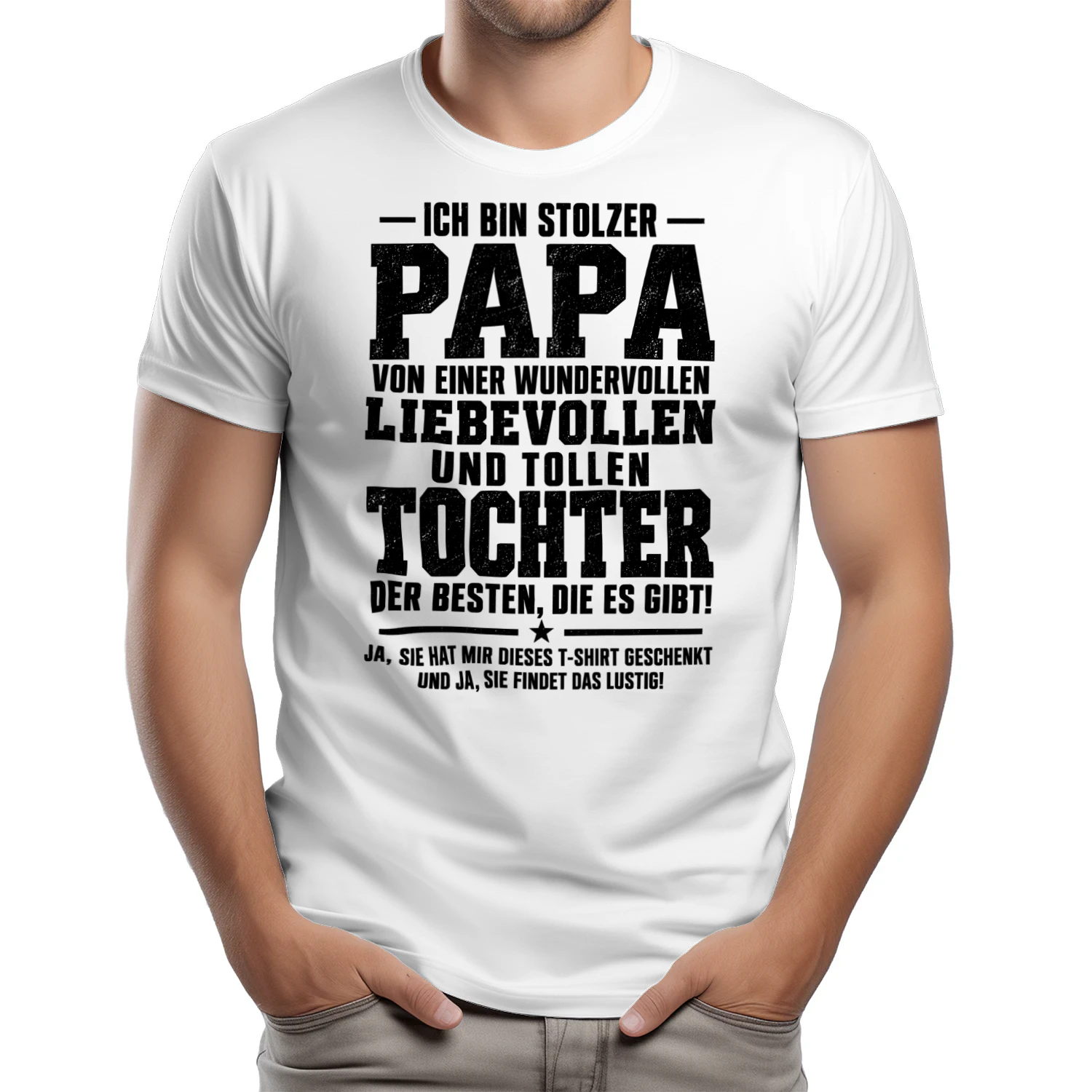 Ich Bin Stolzer Papa Wunderbare Tochter Familie Humor T-shirt