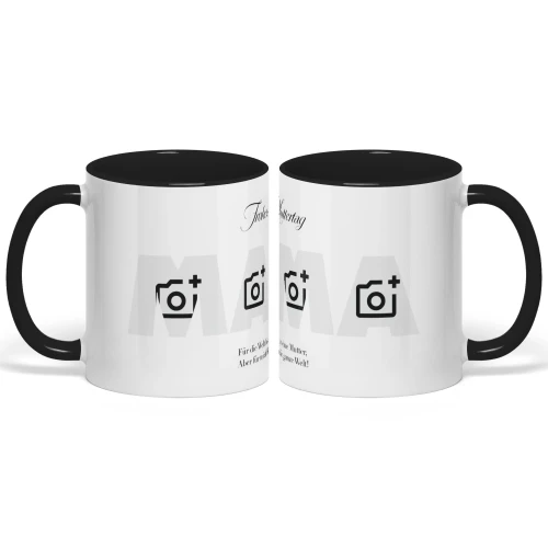 Personalisierter Zweifarbiger Becher Für Erstlingsmutter | Besonderes Geschenk Zum Ersten Muttertag | Für die Welt bist du vielleicht nur eine Person, aber für mich bist du die ganze Welt