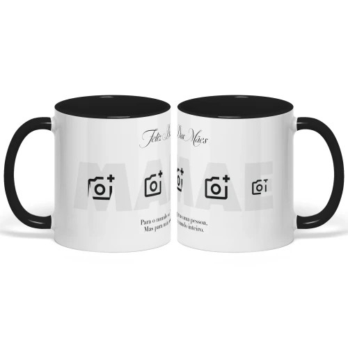Caneca Bicolor Personalizada Para Mãe de Primeira Viagem | Presente Especial Para o Primeiro Dia das Mães | Para o mundo você pode ser apenas uma pessoa, mas para mim você é o mundo inteiro
