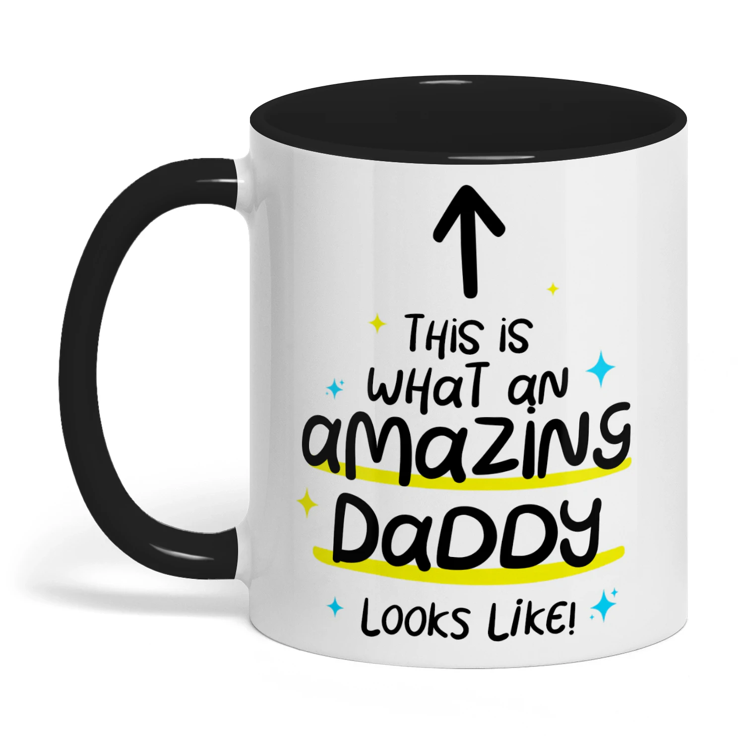 Custom Two Tone Mug for New Dad | This Is What An Amazing Daddy Looks Like | Personalized Gift 02