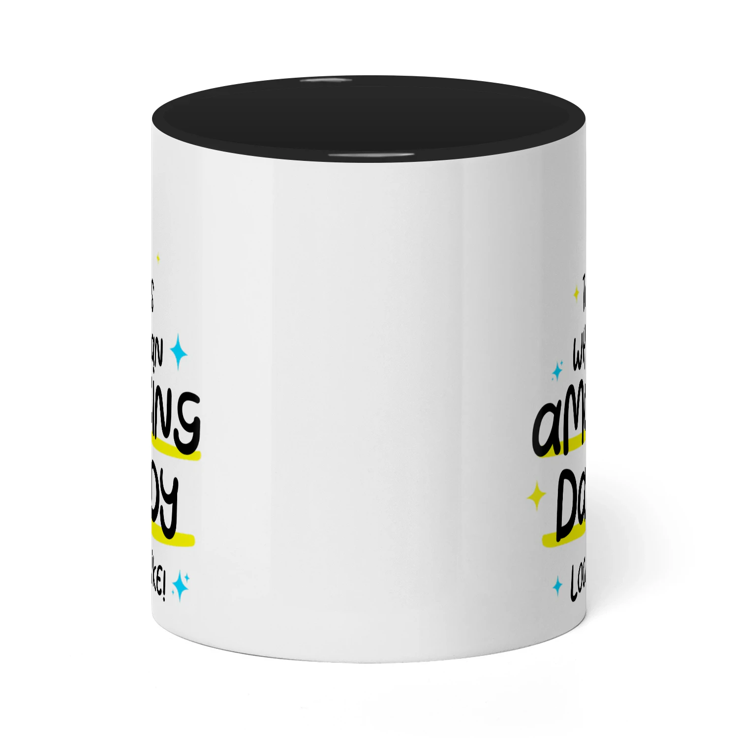 Custom Two Tone Mug for New Dad | This Is What An Amazing Daddy Looks Like | Personalized Gift 02