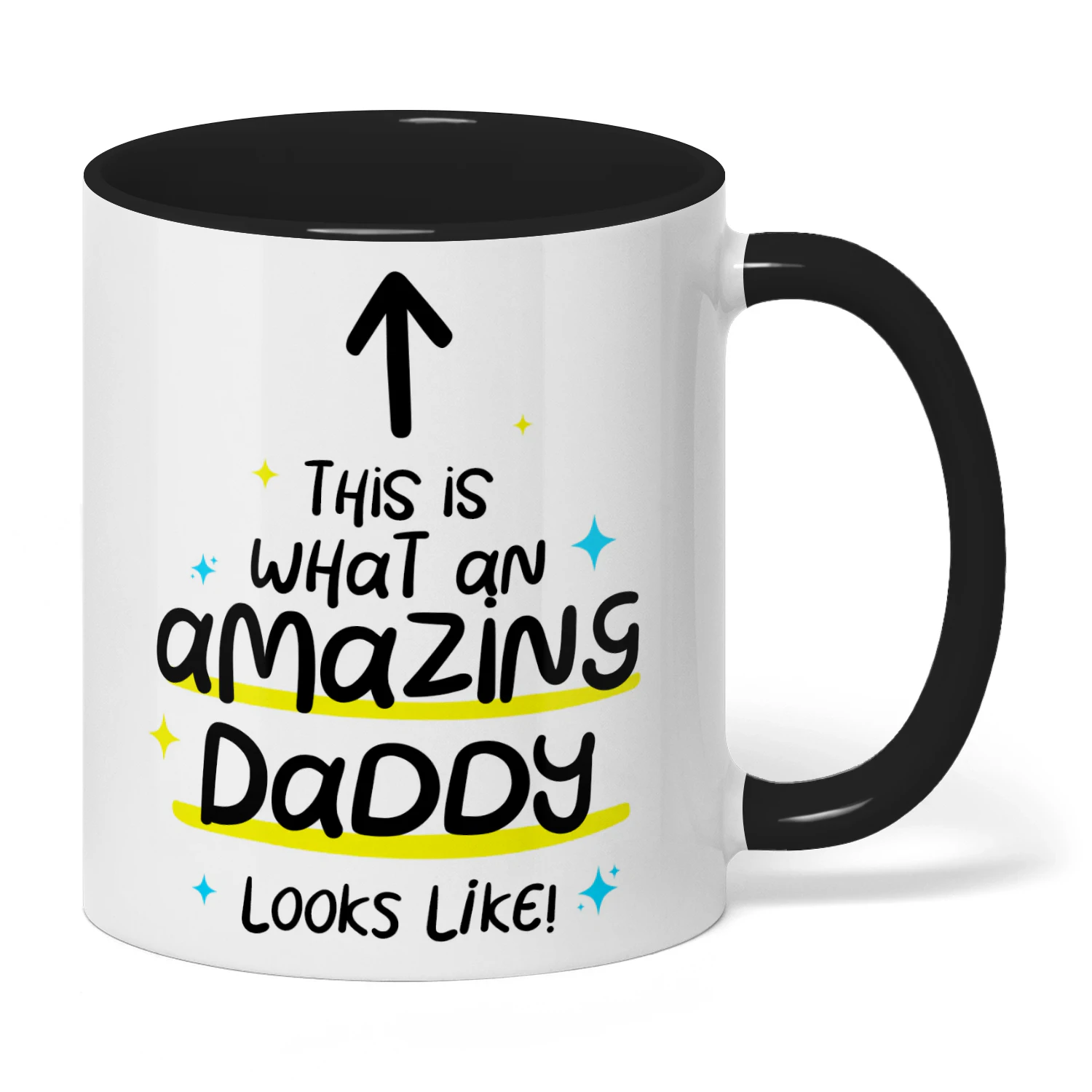 Custom Two Tone Mug for New Dad | This Is What An Amazing Daddy Looks Like | Personalized Gift 02