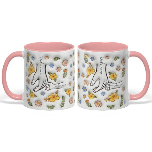 Custom 3D Inflated Print Two-Tone Mug for New Dad – First Father’s Day Gift From Wife