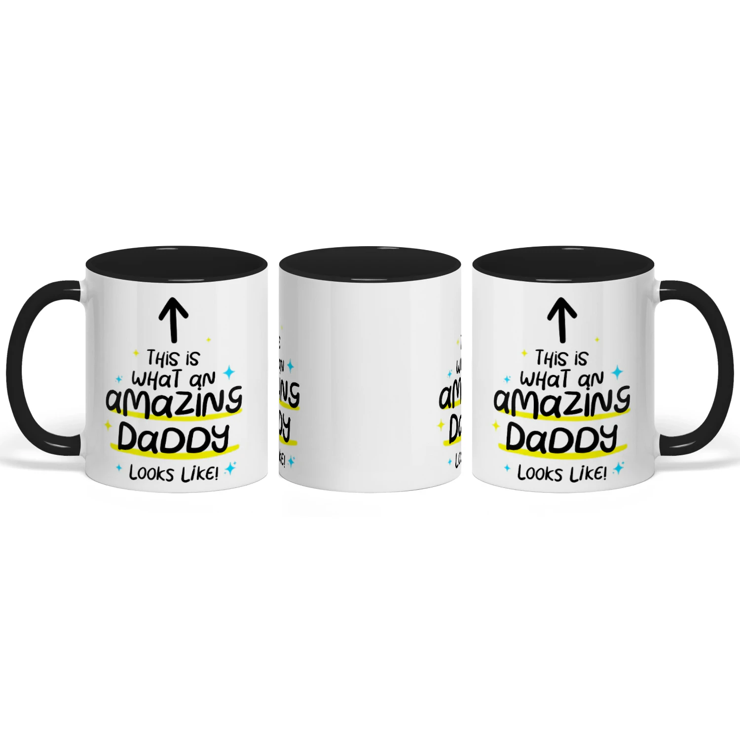 Custom Two Tone Mug for New Dad | This Is What An Amazing Daddy Looks Like | Personalized Gift 02