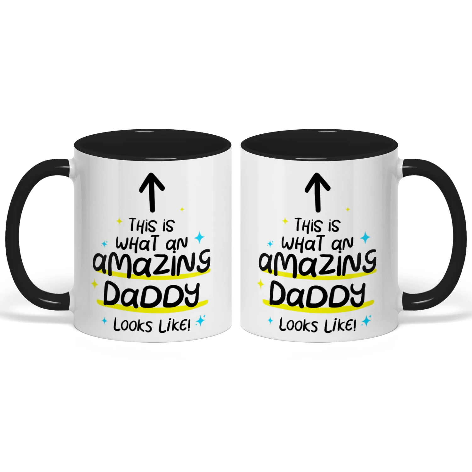 Custom Two Tone Mug for New Dad | This Is What An Amazing Daddy Looks Like | Personalized Gift 02