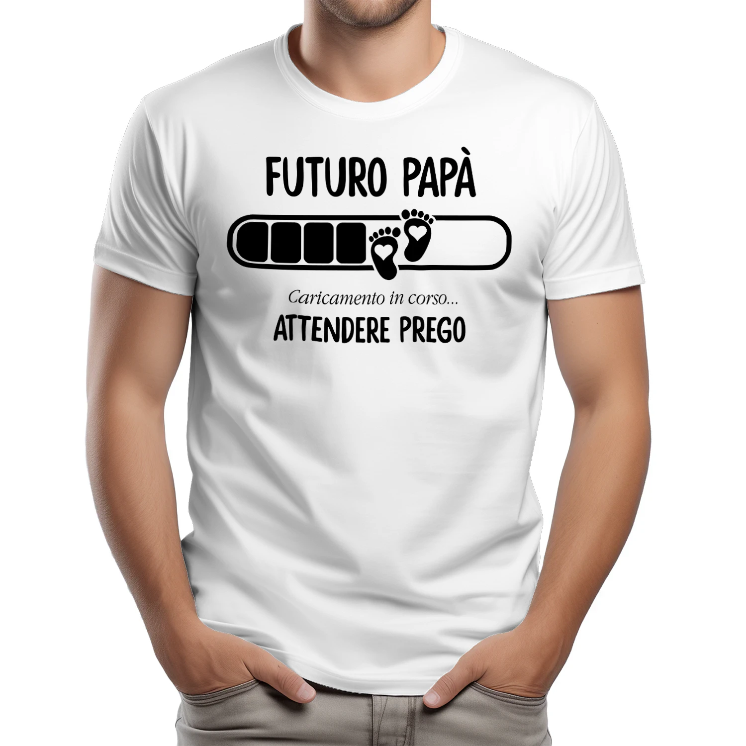 Futuro papà in caricamento – Attendere prego | Primo regalo per la Festa del Papà dalla moglie