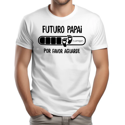 Futuro papai a carregar – Por favor, aguarde | Primeiro presente de Dia do Pai da esposa Celebre o papá em formação