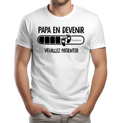 Papa en devenir en cours de chargement – Veuillez patienter | Premier cadeau de Fête des Pères offert par l’épouse