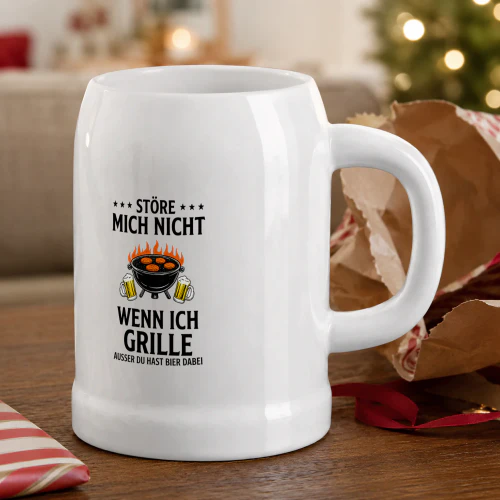 Bierkrug 600ml - "Störe mich nicht wenn ich grillere
