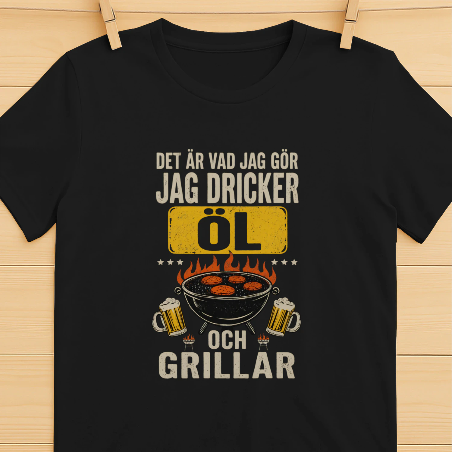 Unisex T-shirt BBQ-ÖL