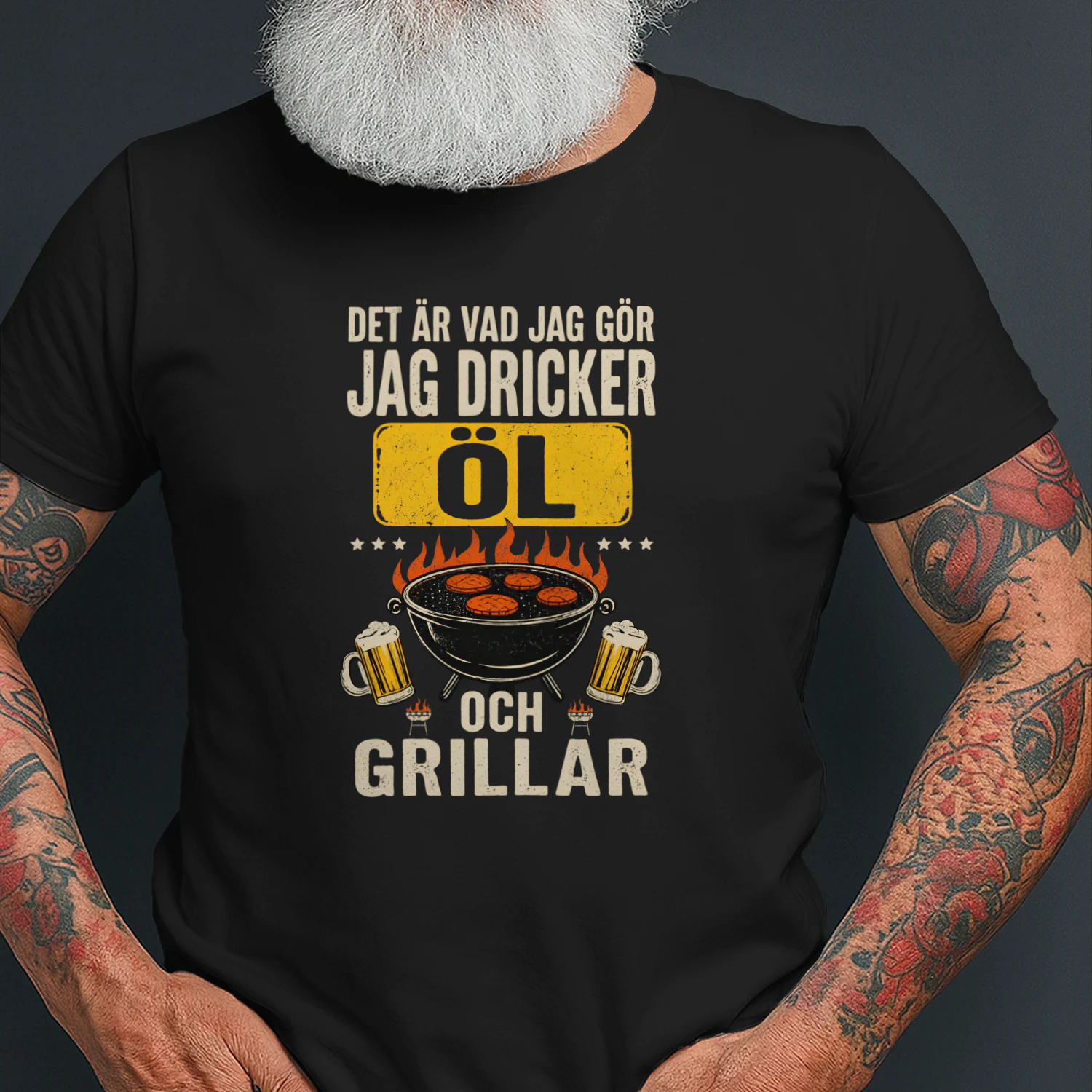 Unisex T-shirt BBQ-ÖL