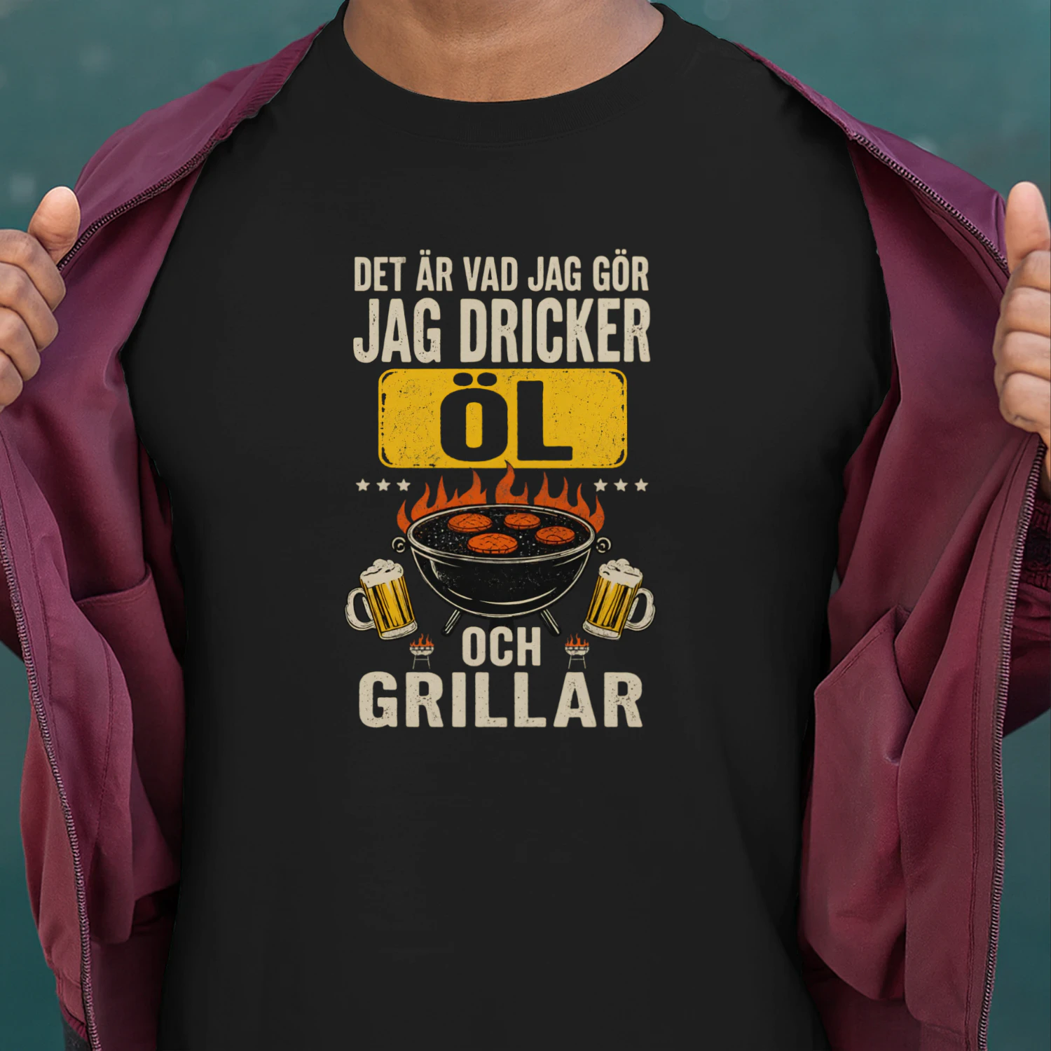 Unisex T-shirt BBQ-ÖL