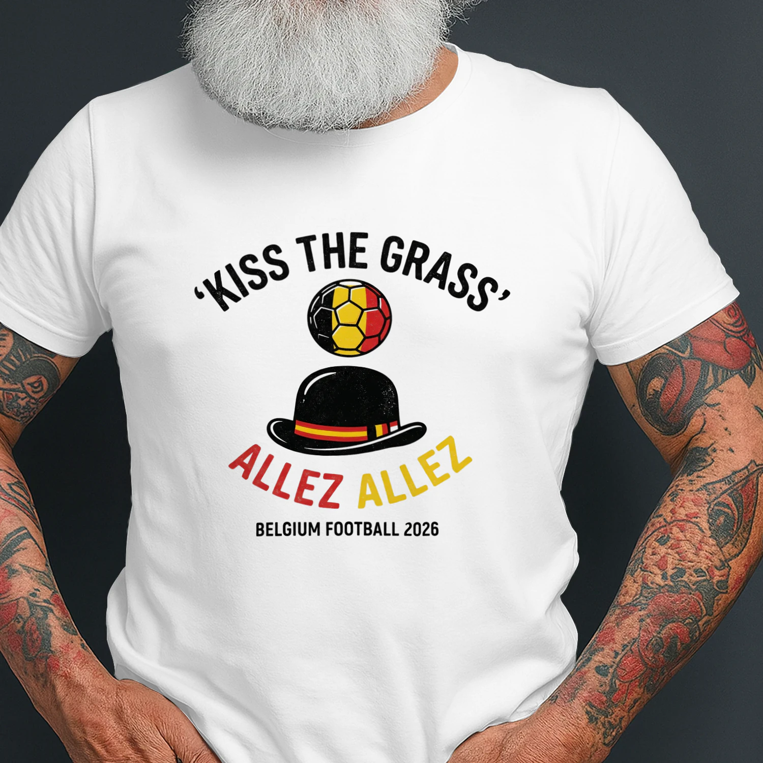 "KISS THE GRASS" - Belgium 2026: The Surrealist Dream Tee