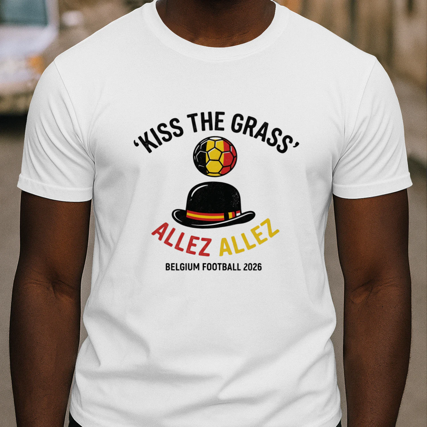 "KISS THE GRASS" - Belgium 2026: The Surrealist Dream Tee