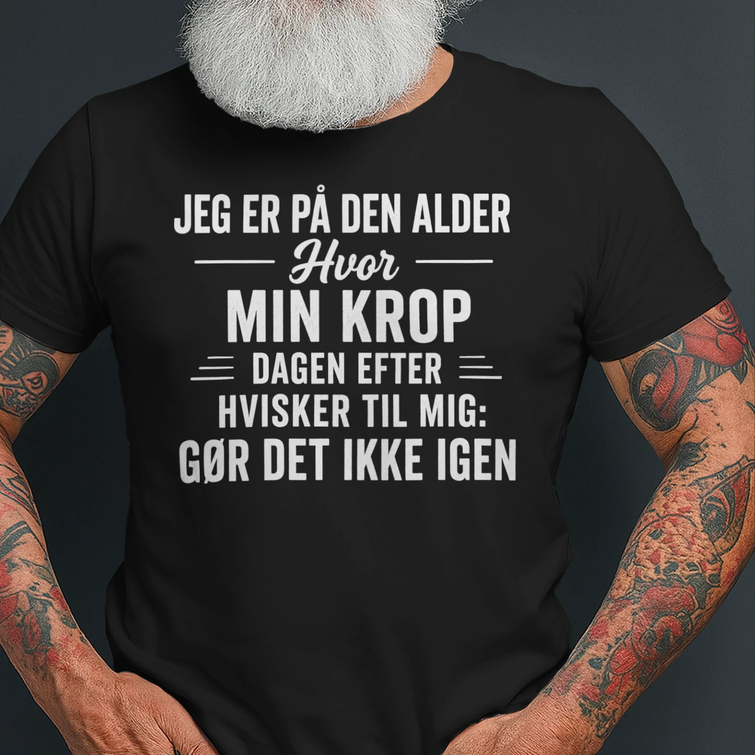 "Jeg er på den alder, hvor min krop dagen efter hvisker til mig: Gør det ikke igen"