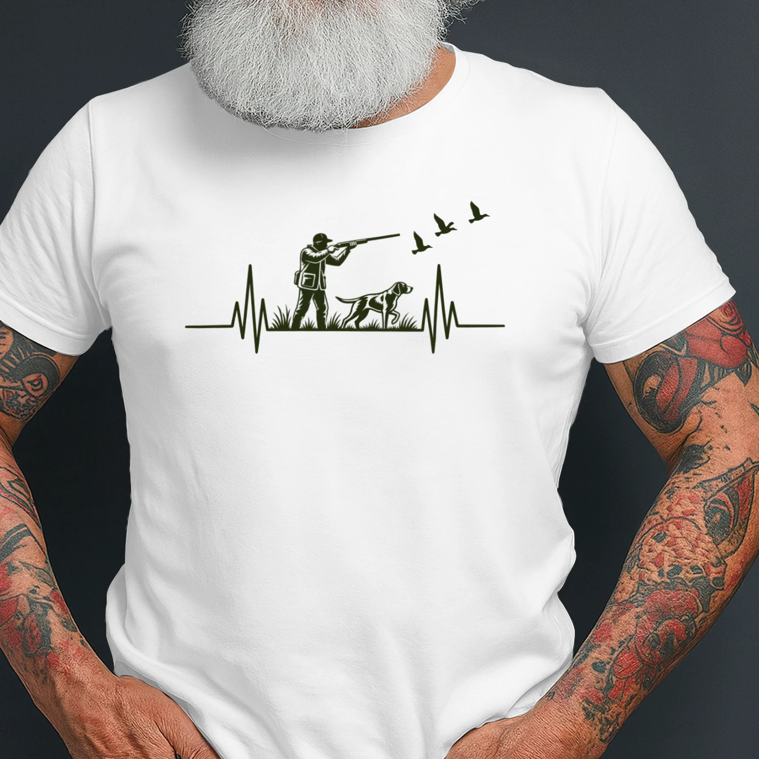 Jagd Herzschlag – Jäger & Jagdhund T-Shirt | Geschenk für Jäger