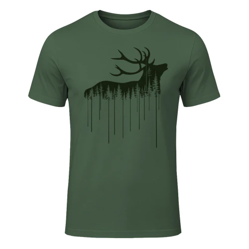 DE - Baddery Jäger T-Shirt Herren - „Waldhirsch“