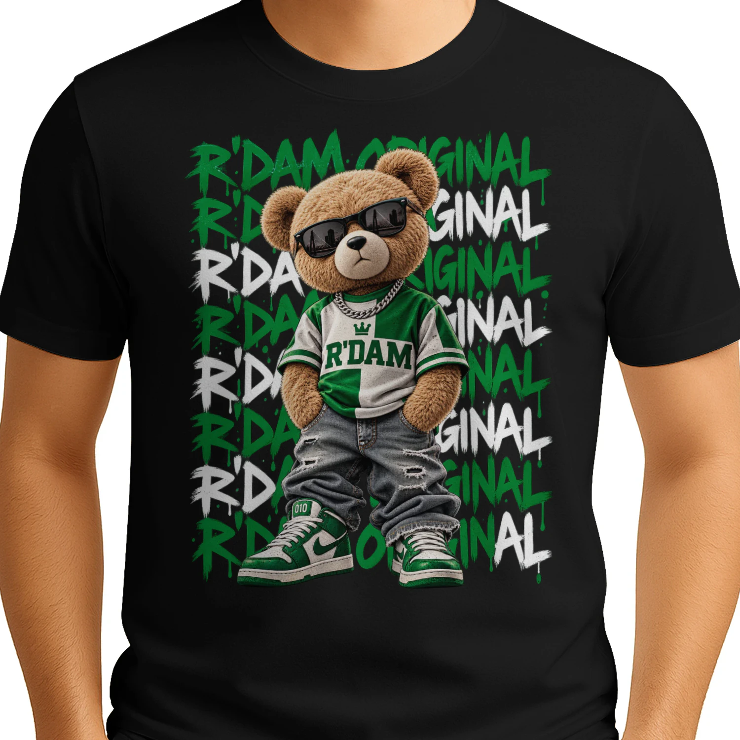 R’DAM Original Teddy Bear T-Shirt – Rotterdam Streetwear