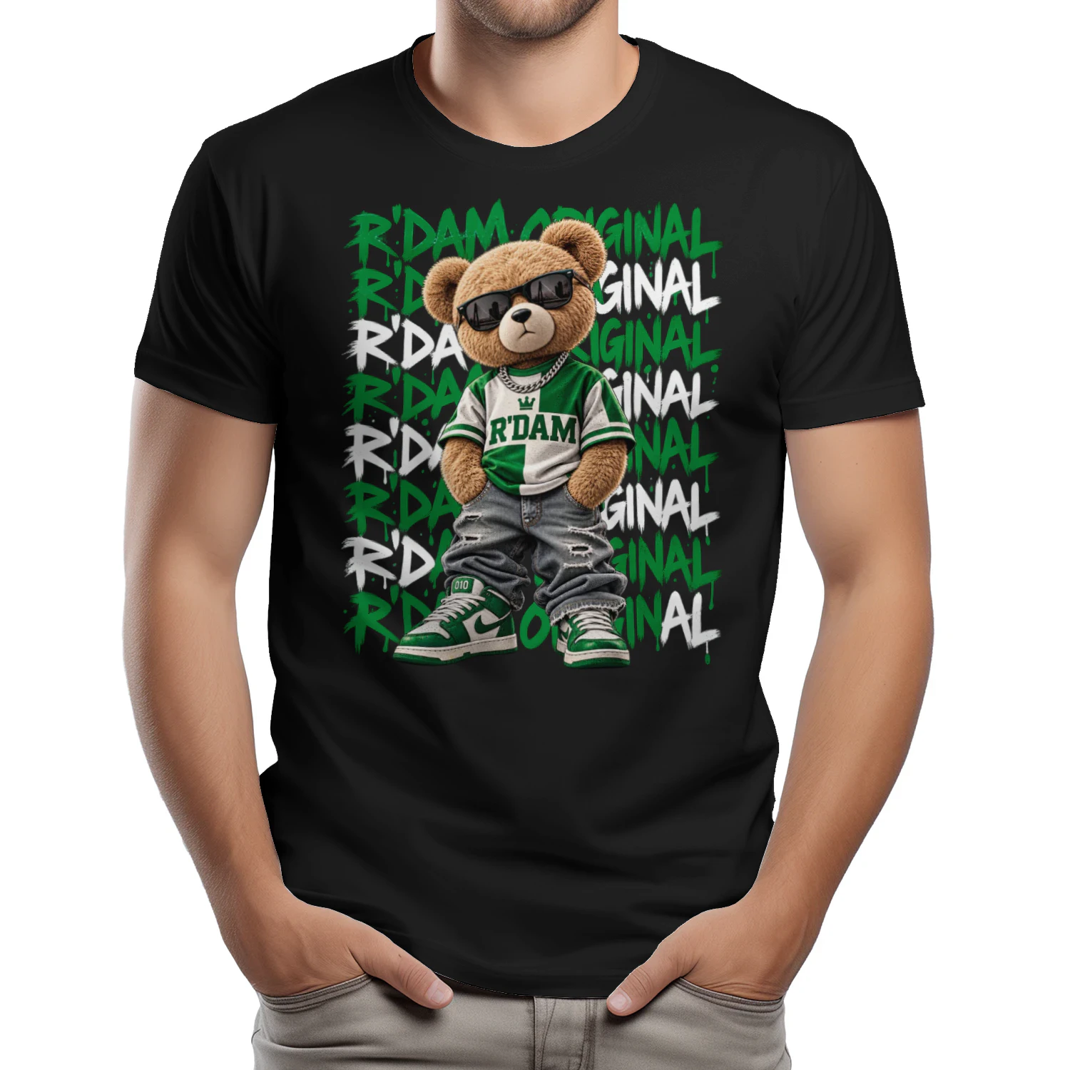 R’DAM Original Teddy Bear T-Shirt – Rotterdam Streetwear