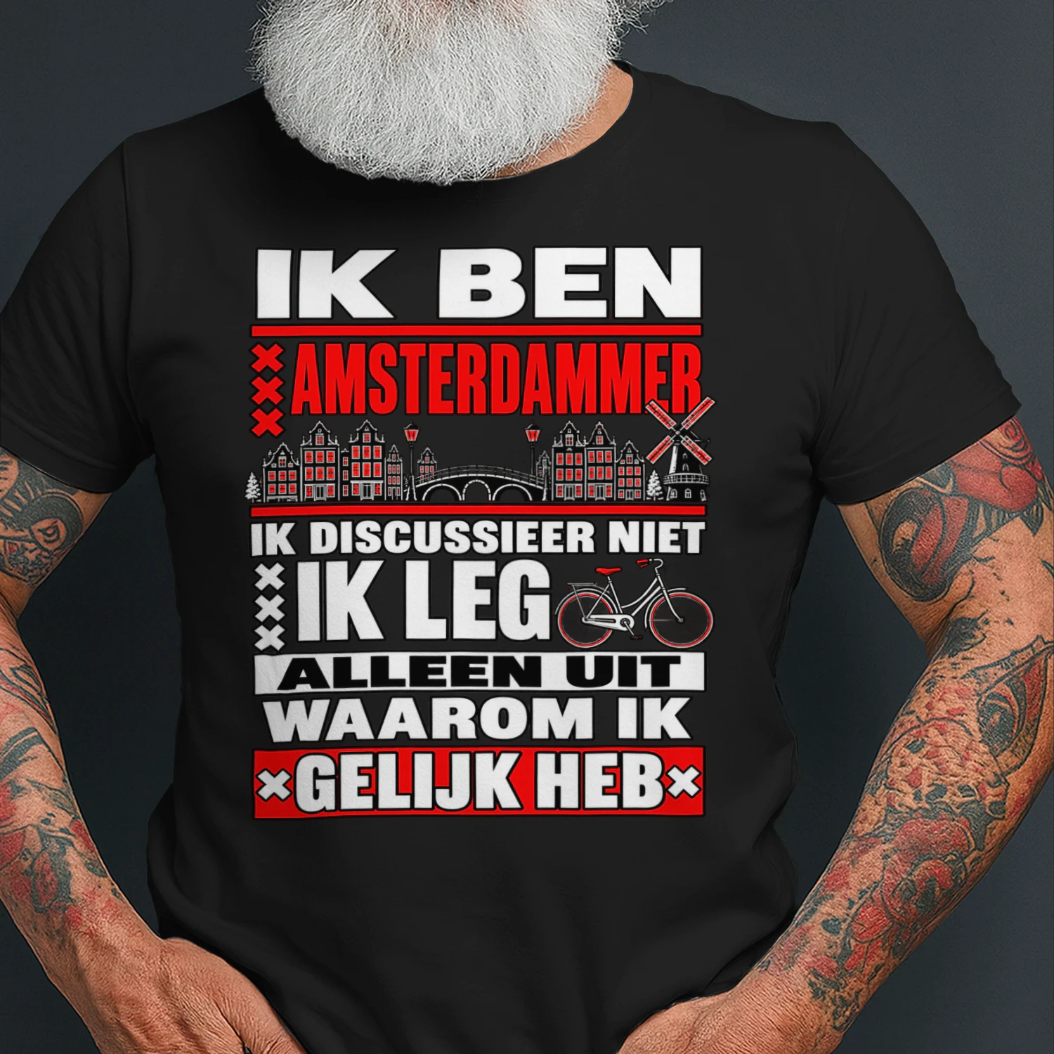 Ik Ben Amsterdammer – Grappig Amsterdam T-Shirt | Typisch Amsterdam Humor
