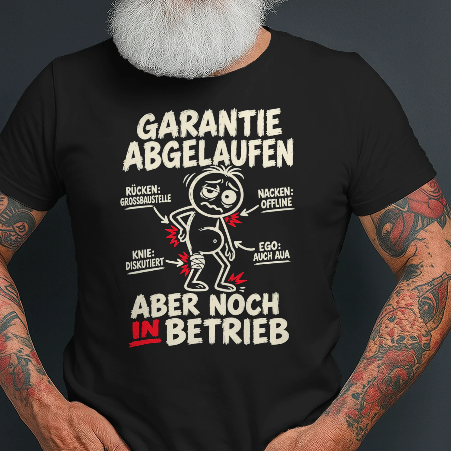 Garantie Abgelaufen – Aber Noch in Betrieb | Lustiges Herren T-Shirt