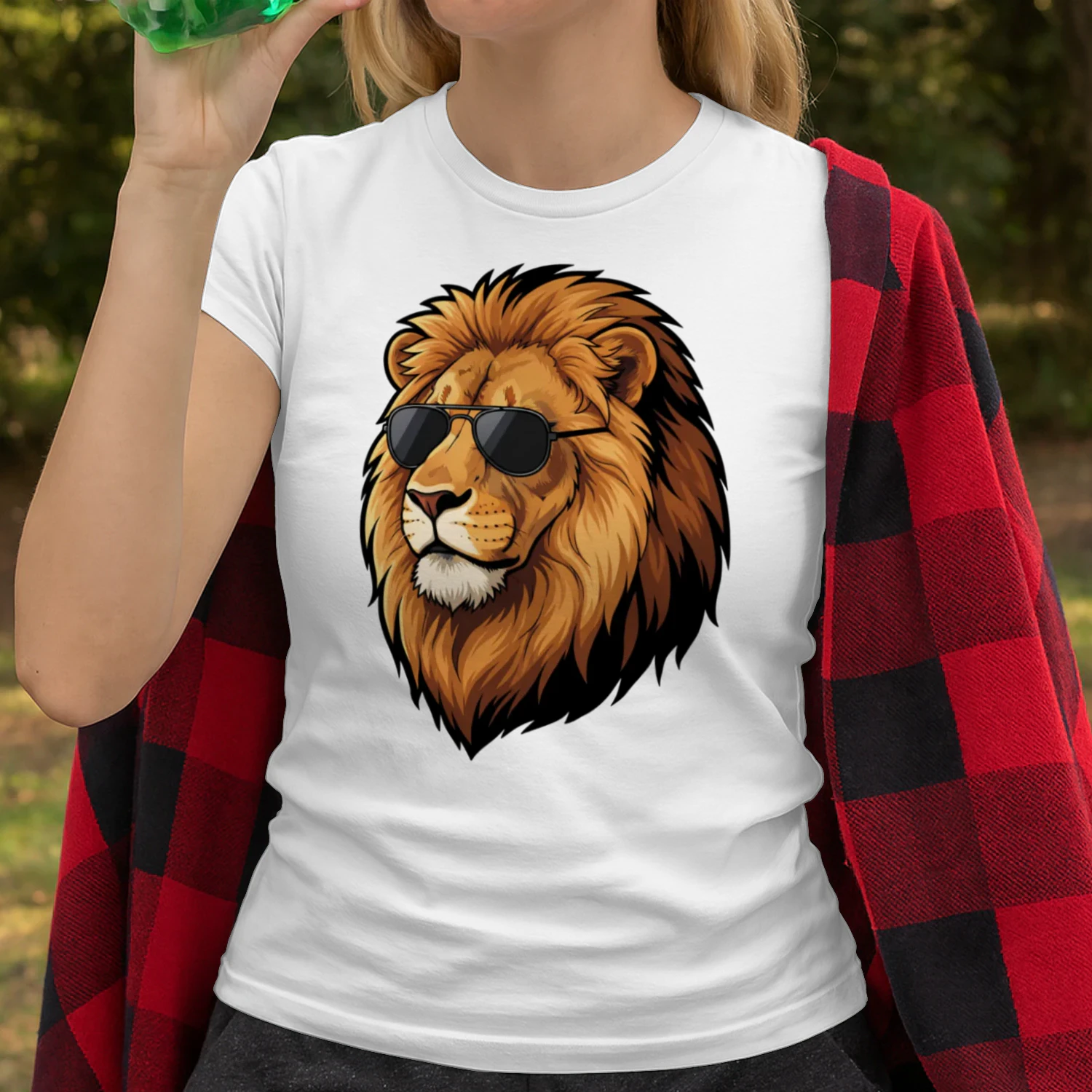 Cool Lion Wearing Black Aviator Sunglasses King Of Jungle Graphic
