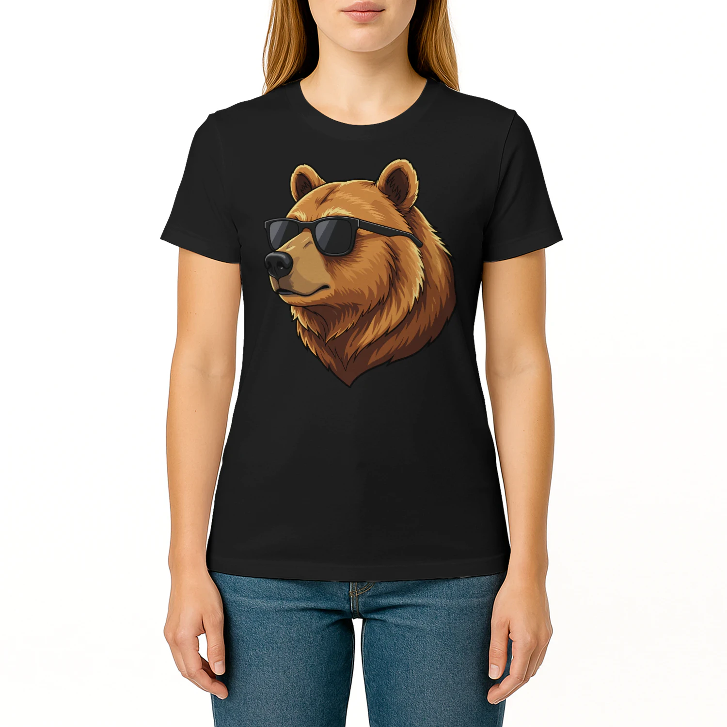 Cool Bear Wearing Black Sunglasses Retro Outdoor Wildlife Graphic