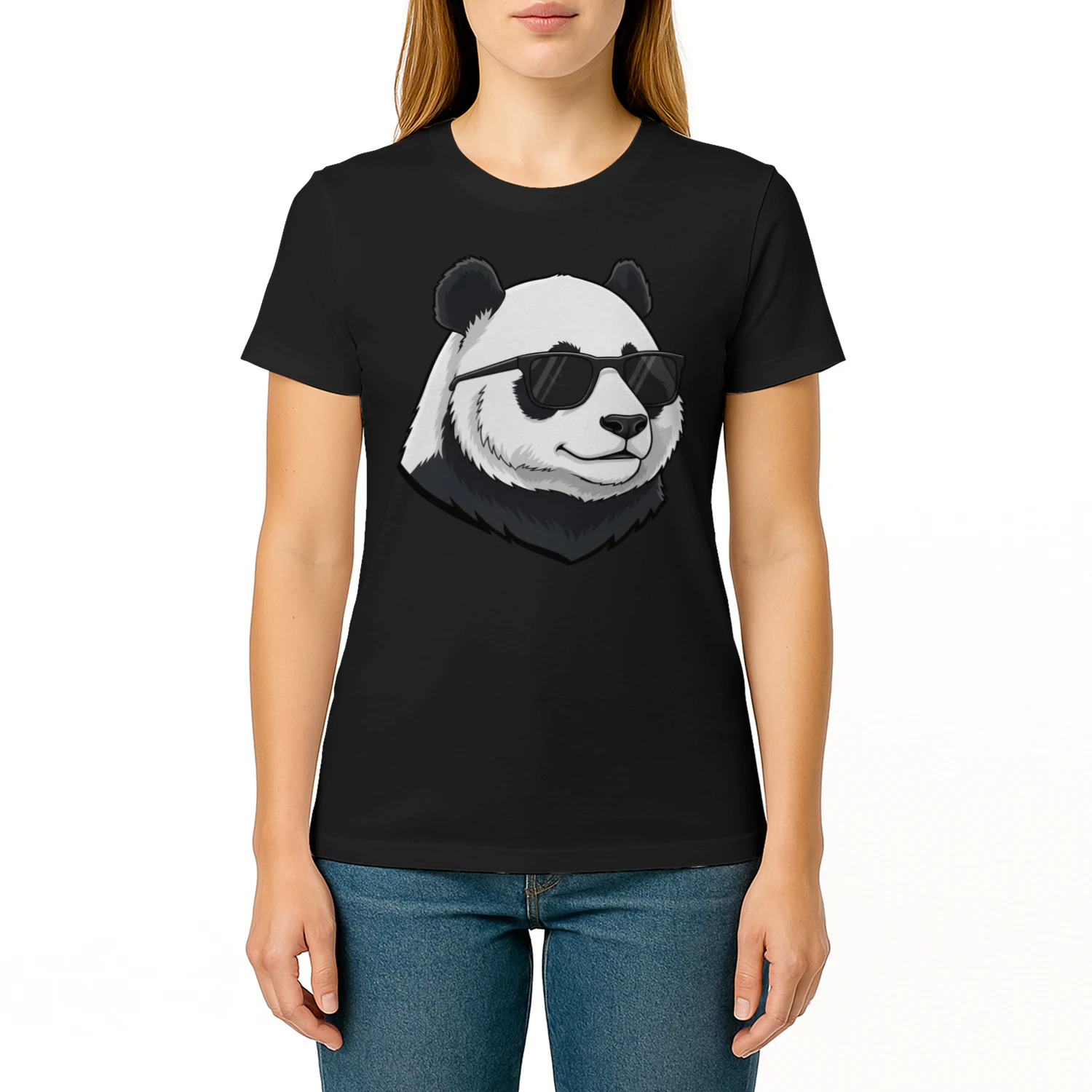 Cool Panda Wearing Black Sunglasses Retro Cute Animal Graphic