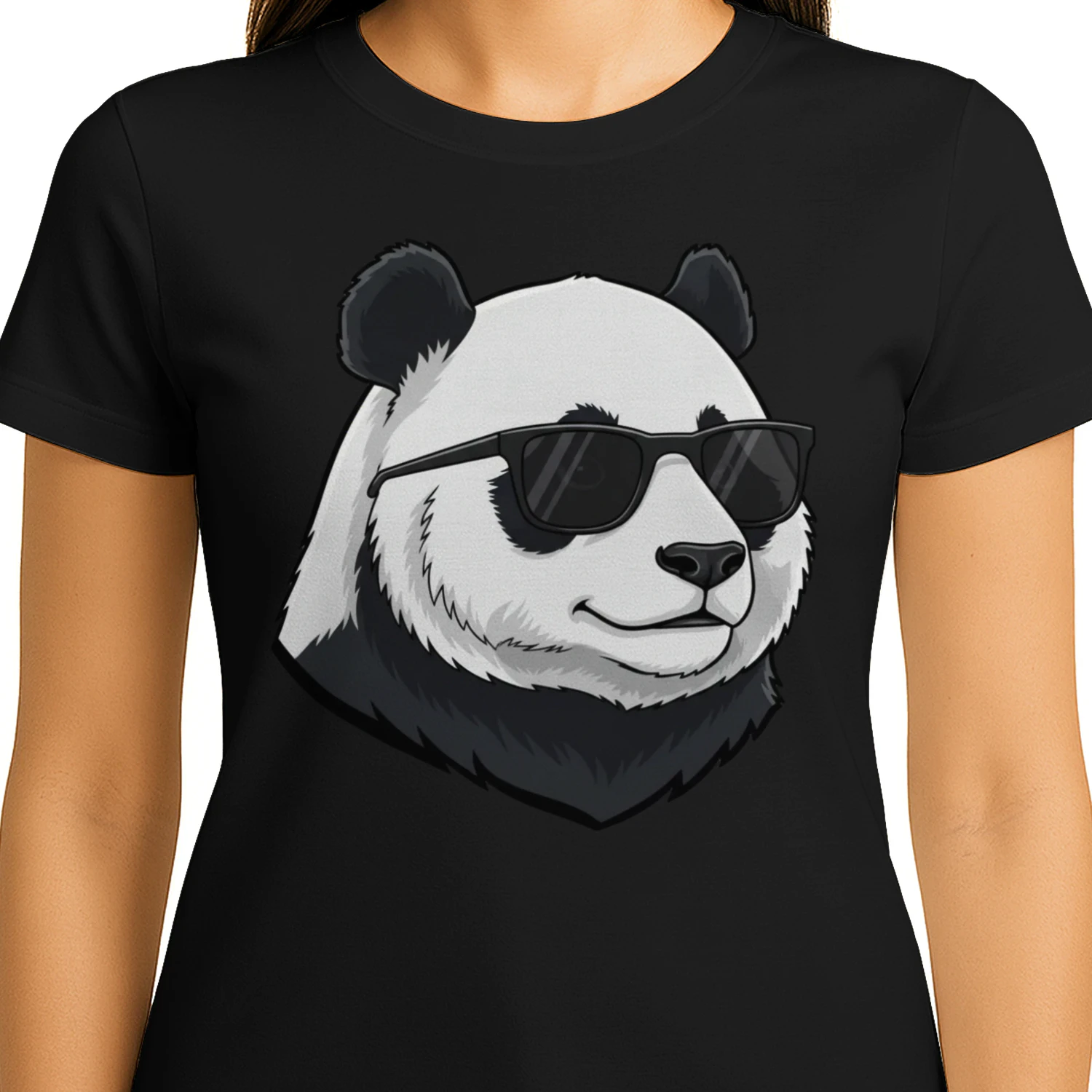 Cool Panda Wearing Black Sunglasses Retro Cute Animal Graphic