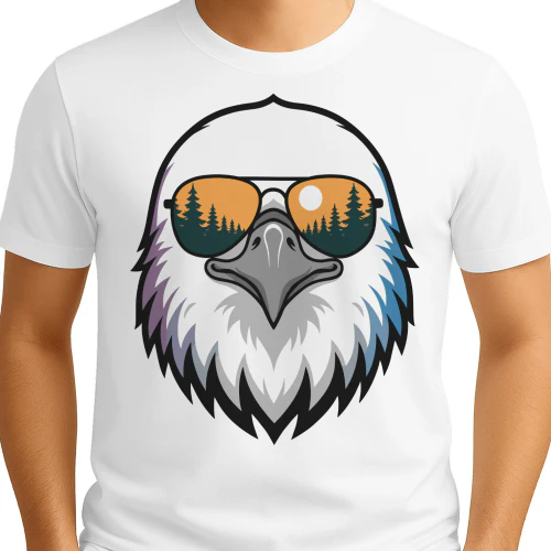 Cool Eagle Aviator Sunglasses Vintage Sunset Forest Wilderness