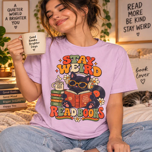 Stay Weird Read Books – Retro Book Lover Collection