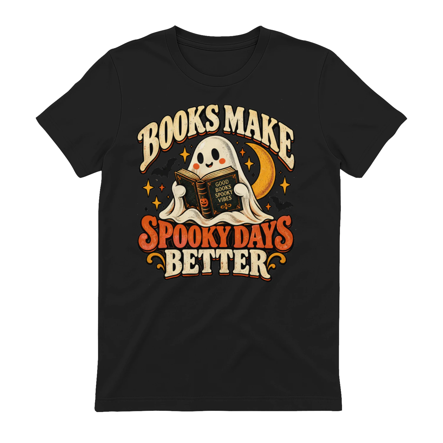 Books Make Spooky Days Better Halloween Reading T-Shirt