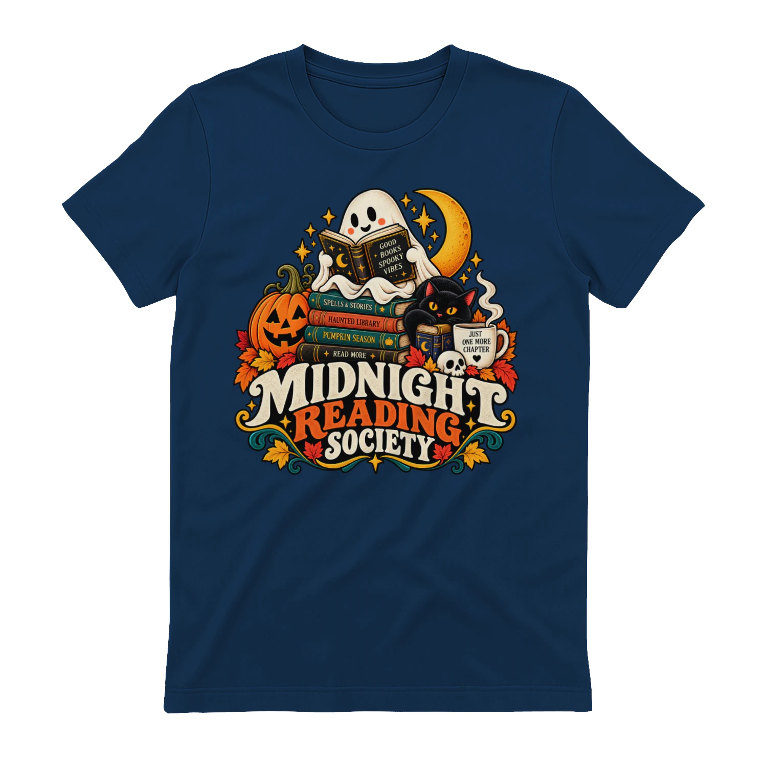 Midnight Reading Society Halloween Book Lover T-Shirt