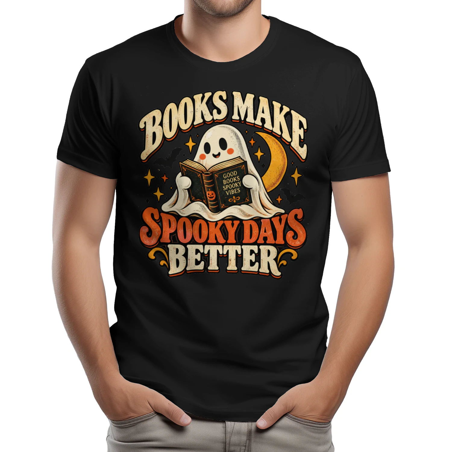 Books Make Spooky Days Better Halloween Reading T-Shirt