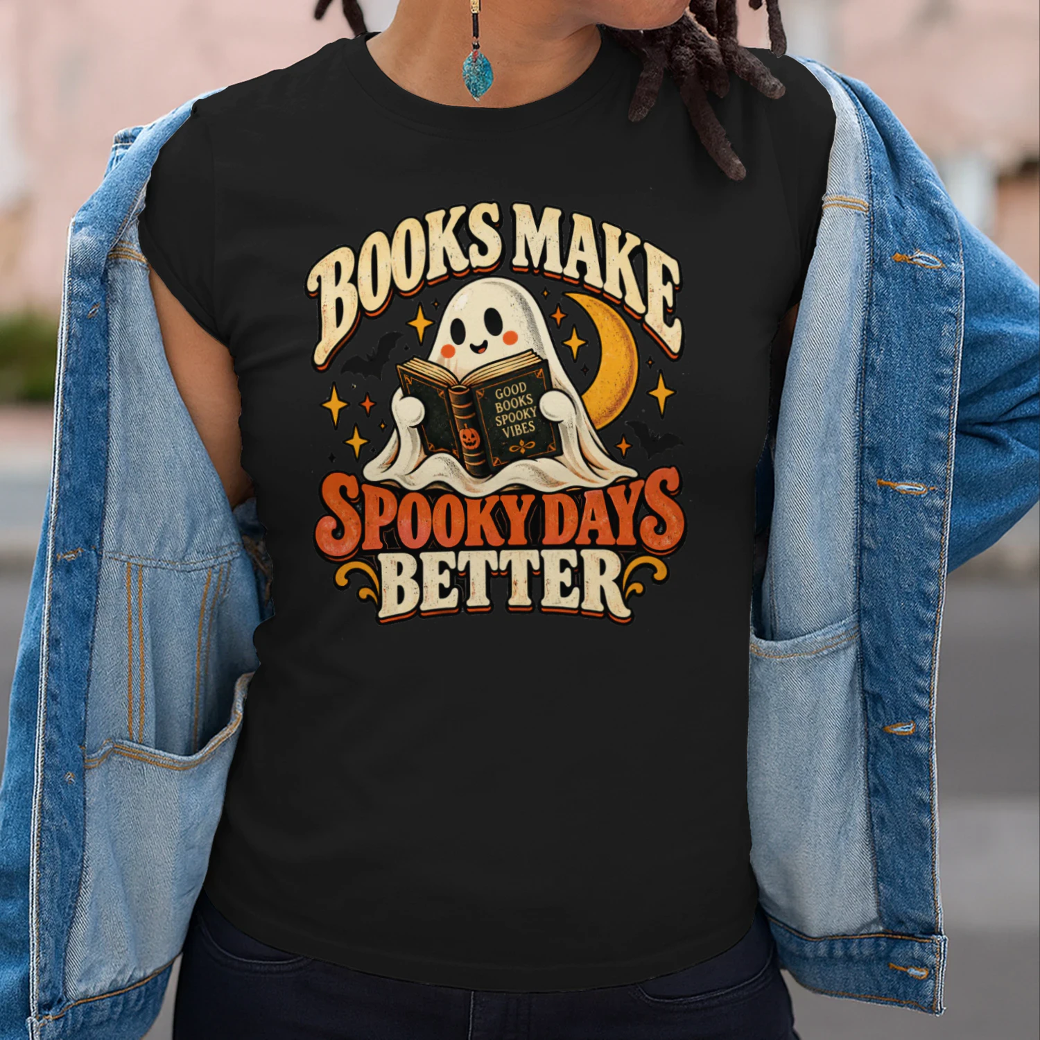 Books Make Spooky Days Better Halloween Reading T-Shirt