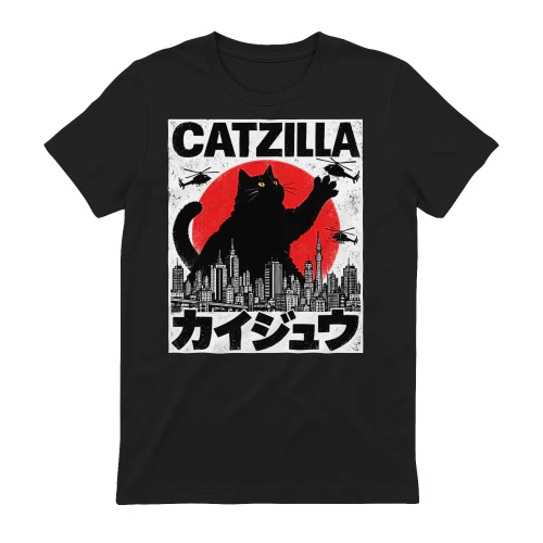 Catzilla Japanese Kaiju Giant Cat T-shirt