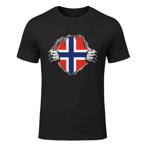 Norsk Til Kjernen – Stolt av Norge T-Skjorte 🇳🇴