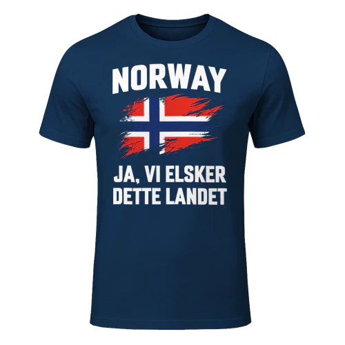 Norwegian Flag Tee, Ja vi elsker dette landet, Patriotic Norway