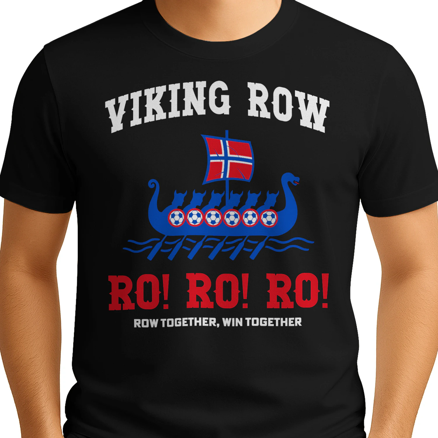 Viking Row T-Shirt – Norway World Cup 2026 'Ro Ro Ro' Supporter Tee