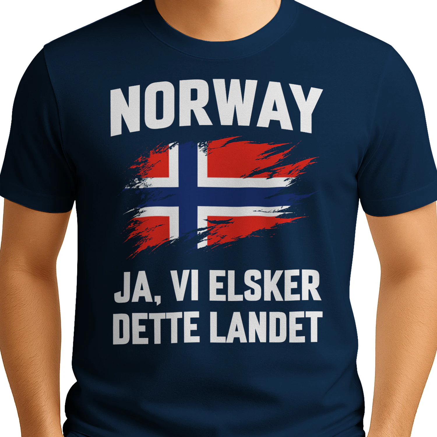 Norwegian Flag Tee, Ja vi elsker dette landet, Patriotic Norway