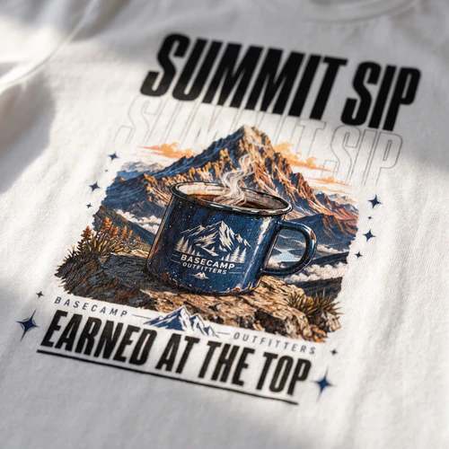 Summit Sip Coffee Mug Graphic Tee 