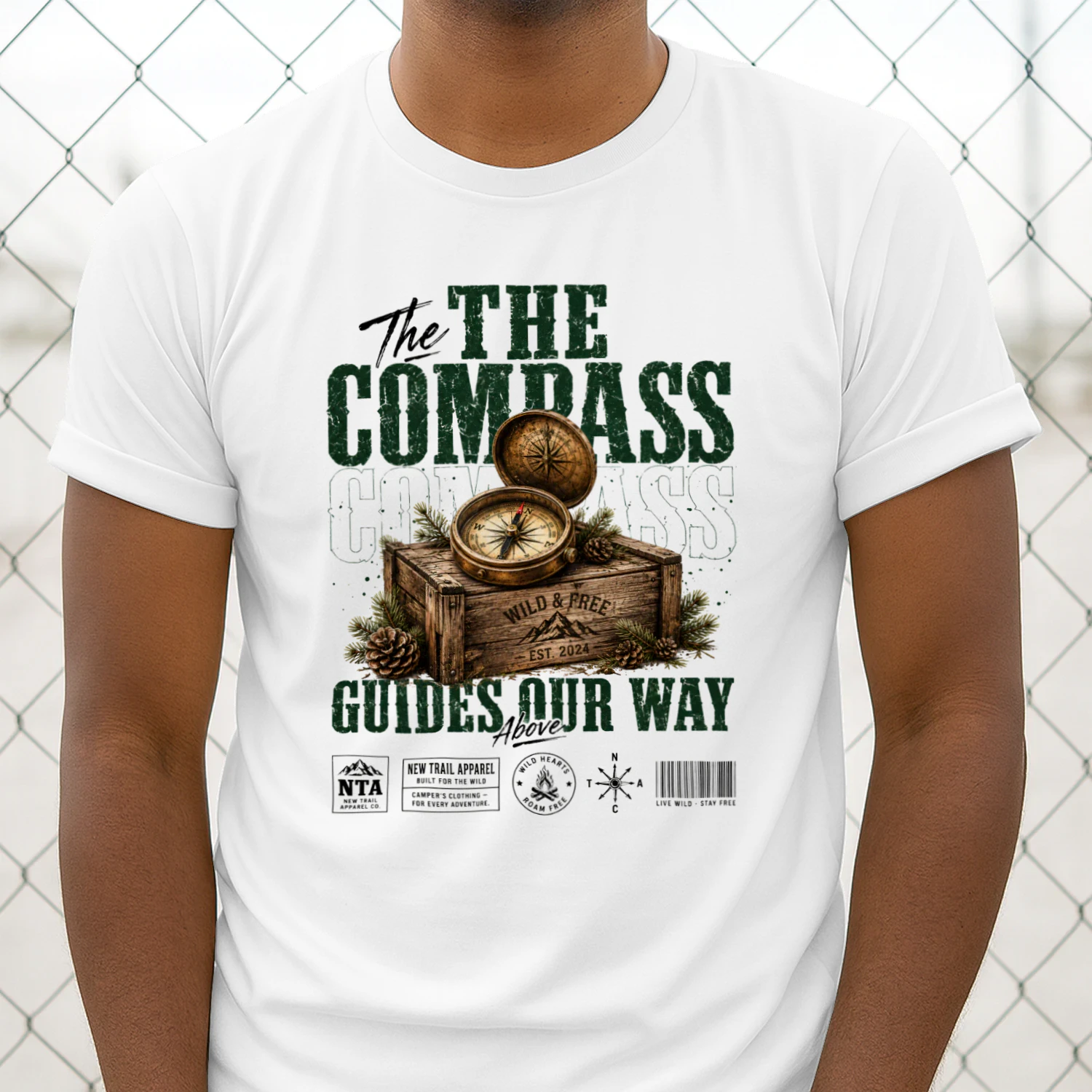 The Compass Guides Our Way Vintage Graphic Tee | New Trail Apparel Co. 