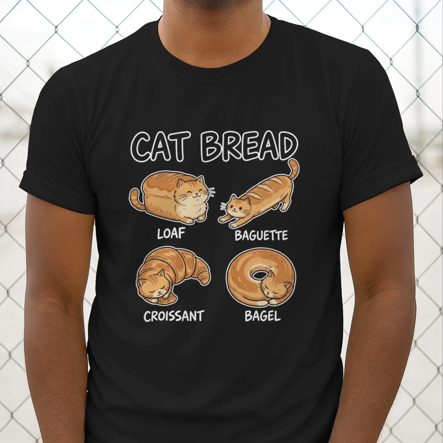 Cat Bread Shapes Funny Cat Lover T-Shirt