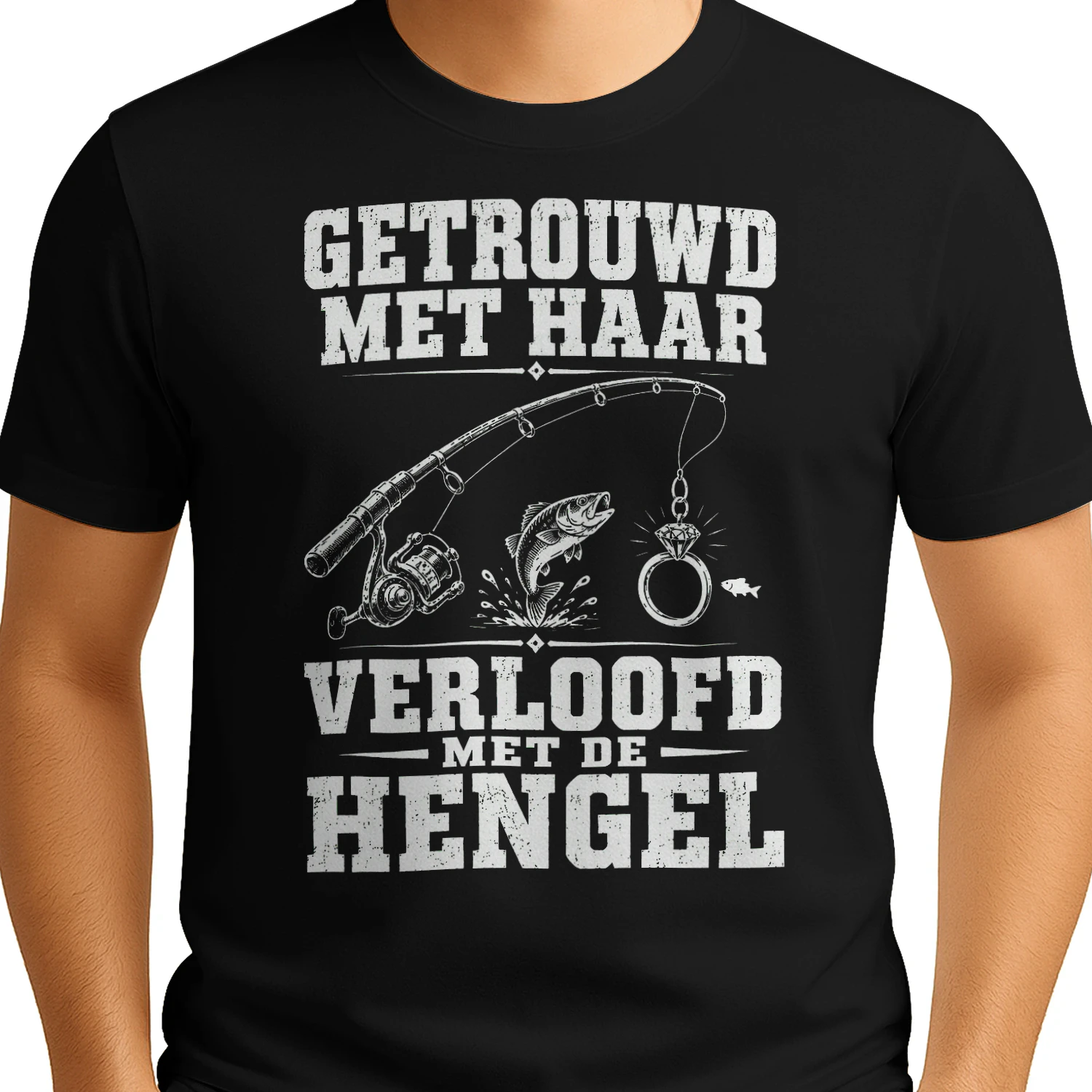 Getrouwd met haar. Verloofd met de hengel