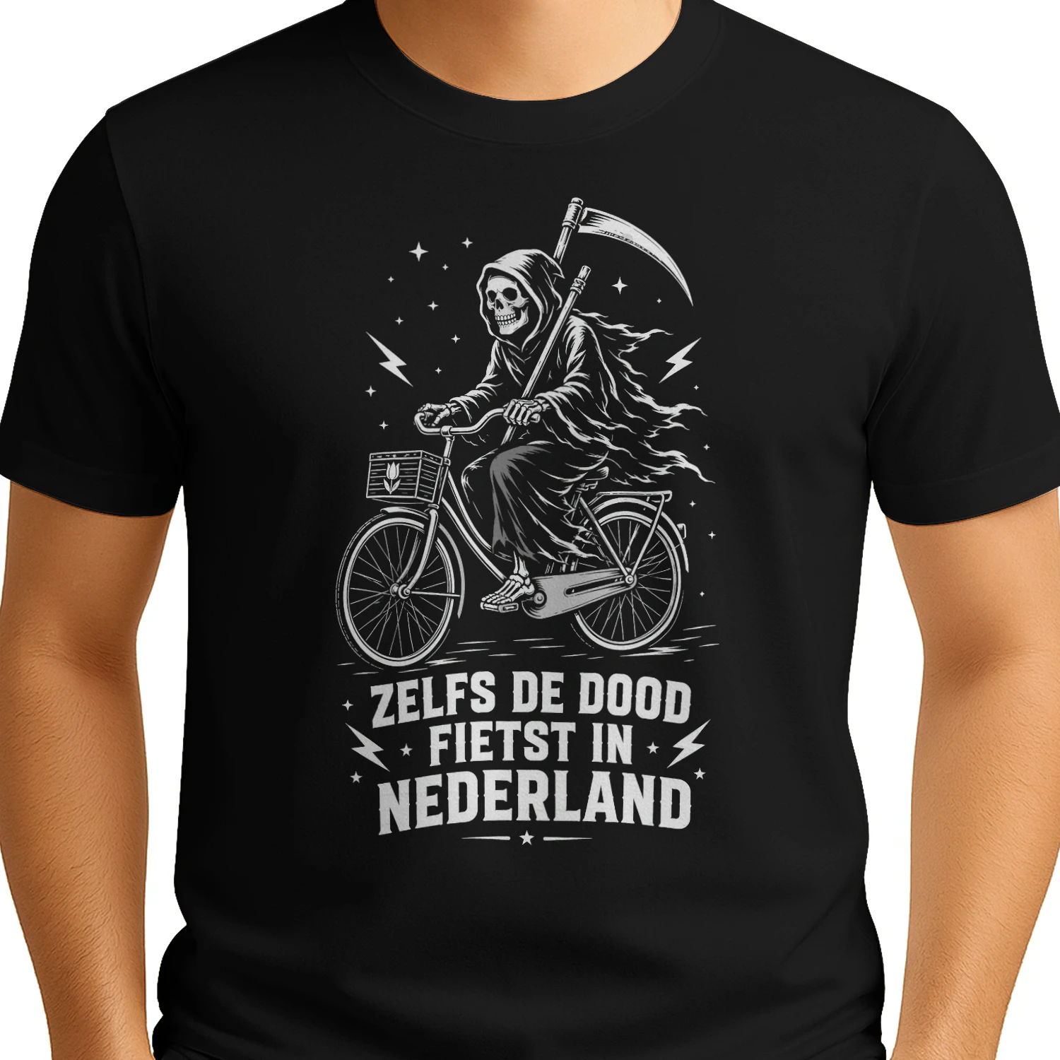 ZELFS DE DOOD FIETST IN NEDERLAND