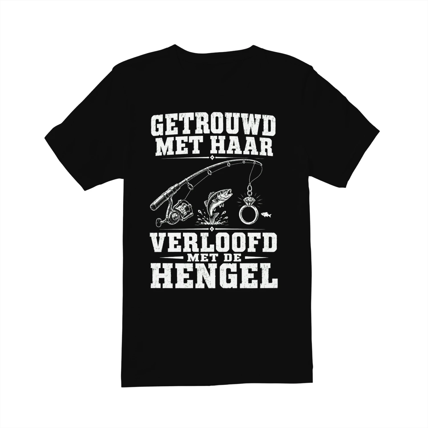 Getrouwd met haar. Verloofd met de hengel